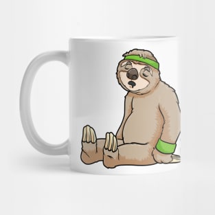 Sloth as Runner with Drinking bottle and Sweatband Mug